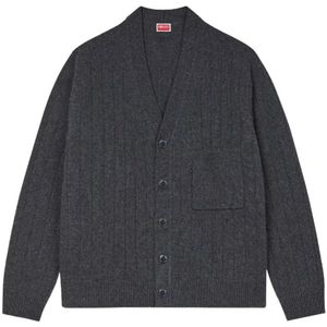 Kenzo, Heren, Truien, Grijs, Maat: M Wol,