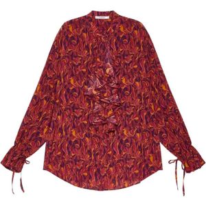 Maliparmi, Dames, Blouses & Shirts, Rood, Maat: XS