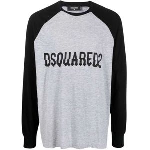 Dsquared2, Heren, Tops, Grijs, Maat: XL Katoen,