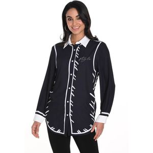 Frank Lyman, Dames, Blouses & Shirts, Zwart, Maat: XL Poliester,