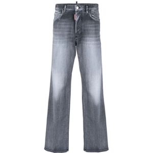 Dsquared2 Zwarte Rechte jeans voor Vrouwen , Gray , Dames , Maat: 2XS