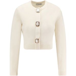 Self Portrait - Cardigan - Wit - Wol