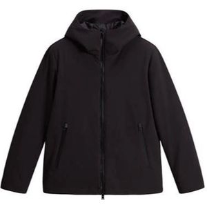 Woolrich - Tech Softshell Pacific Jas - Zwart - Heren - Waterdicht en Winddicht