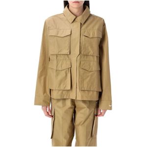 Nike, Dames, Jassen, Bruin, Maat: S Katoen,