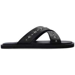 Jimmy Choo - Kalfsleren Sandalen - Zwart - Heren