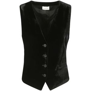 P.a.r.o.s.h., Dames, Jassen, Zwart, Maat: S Velours,