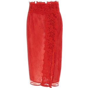 Blumarine, Dames, Rokken, Rood, Maat: XS Leer,