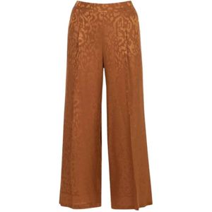 Carolina Herrera, Dames, Broeken, Bruin, Maat: S Zijde,