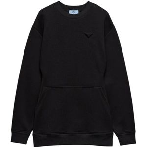 Prada, Dames, Sweatshirts & Hoodies, Zwart, Maat: XS
