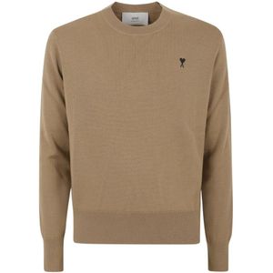 Ami Paris, Heren, Truien, Beige, Maat: XL Wol,