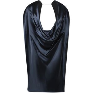 Genny, Dames, Tops, Blauw, Maat: XS Satijn,