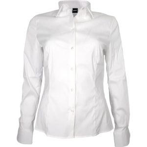 Hugo, Dames, Blouses & Shirts, Wit, Maat: L Katoen,