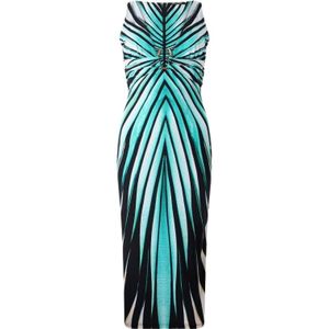 Roberto Cavalli, Dames, Jurken, Blauw, Maat: 2XS