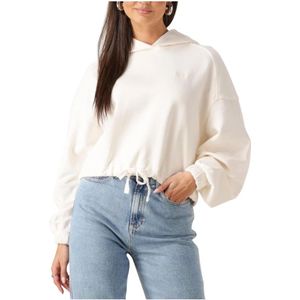 Tommy Jeans, Dames, Sweatshirts & Hoodies, Beige, Maat: XL