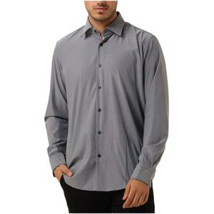 Boss Black, Heren, Overhemden, Grijs, Maat: L Viscose,