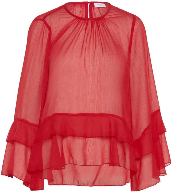 SAINT TROPEZ - Blouse 'SZMazelle' - Rood - Blouseshirt - Oversized