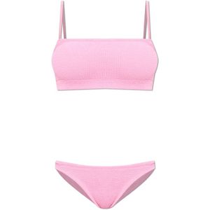 Hunza G, Dames, Badkleding, Roze, Maat: ONE Size Polyamide,