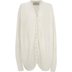 Cortana, Dames, Blouses & Shirts, Beige, Maat: M Zijde,