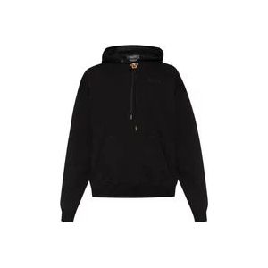 Versace Katoenen hoodie , Black , Heren , Maat: S
