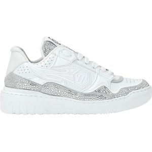 Philipp Plein, Dames, Schoenen, Wit, Maat: 36 EU Katoen,