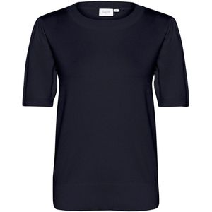 Saint Tropez - Knitwear - Blauw - 3/4 Mouwen - Ronde Hals