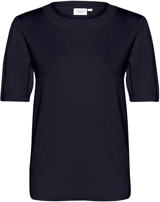 Saint Tropez - Knitwear - Blauw - 3/4 Mouwen - Ronde Hals