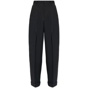 Dolce & Gabbana, Heren, Broeken, Zwart, Maat: M Zijde,