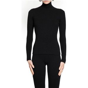 Max Mara, Dames, Tops, Zwart, Maat: M Wol,