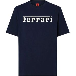 Ferrari, Heren, Tops, Zwart, Maat: XS Katoen,