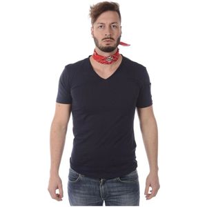 Daniele Alessandrini, Heren, Tops, Blauw, Maat: 2XL Katoen,