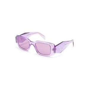 Prada Paarse zonnebril met originele hoes , Purple , Dames , Maat: 49 MM
