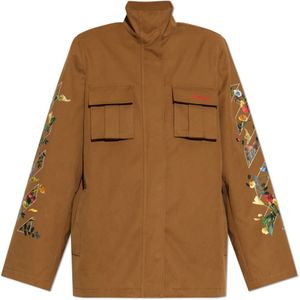 Off White, Dames, Jassen, Bruin, Maat: XS Katoen,