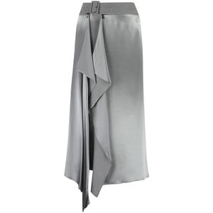 Fendi, Dames, Rokken, Grijs, Maat: XS Viscose,