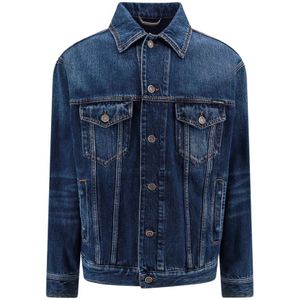 Dolce & Gabbana, Heren, Jassen, Blauw, Maat: L Denim,