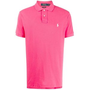 Polo Ralph Lauren, Heren, Tops, Roze, Maat: M Katoen,