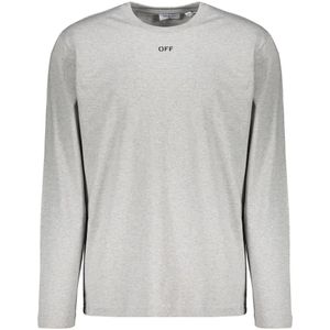 Off White, Heren, Tops, Grijs, Maat: 2XL Katoen,