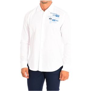 La Martina - Long Sleeve Shirt - Wit - Heren - Katoen