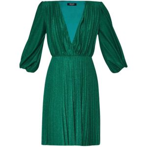 Liu Jo, Dames, Jurken, Groen, Maat: 2XS Viscose,