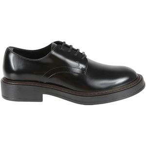 Tod's Zwarte platte schoenen voor heren , Black , Heren , Maat: 43 EU