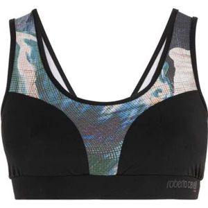 Roberto Cavalli, Dames, Tops, Blauw, Maat: XS Nylon,