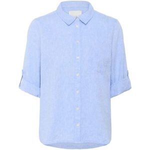 Part Two, Dames, Blouses & Shirts, Blauw, Maat: 2XS Katoen,