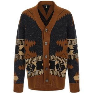 Alanui, Heren, Truien, Bruin, Maat: XL Linnen,