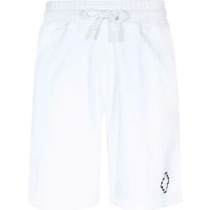 Marcelo Burlon, Heren, Korte broeken, Wit, Maat: XS Katoen,