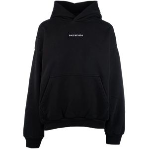 Balenciaga, Dames, Sweatshirts & Hoodies, Zwart, Maat: XS