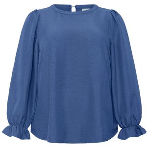 Kaffe Curve, Dames, Blouses & Shirts, Blauw, Maat: 2XL