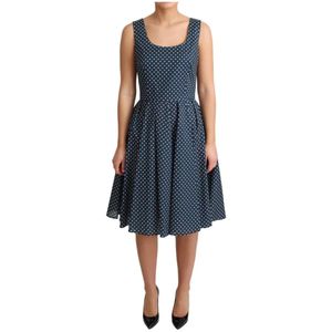Dolce & Gabbana, Dames, Jurken, Blauw, Maat: XS Katoen,