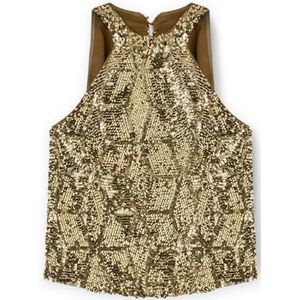 Motivi, Dames, Tops, Geel, Maat: 2XS Nylon,