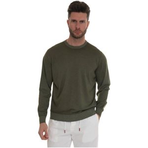 Kiton, Heren, Truien, Groen, Maat: L Zijde,