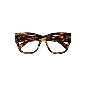 Gucci Oversized Vierkante Cat-Eye Zonnebril , Brown , unisex , Maat: ONE Size