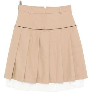 Gimaguas, Dames, Rokken, Beige, Maat: S Leer,
